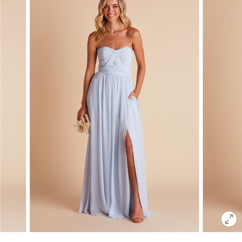Birdy Grey Strapless Light Blue Gown